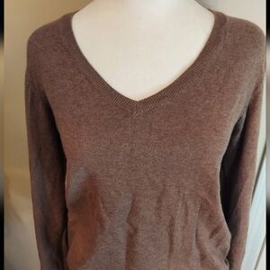 👽 h&m‎ basics brown v-neck  sweater